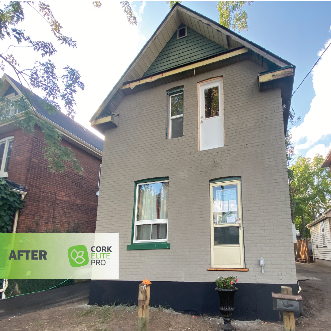 After: Brick House Transformed with Sleek Gray Cork Elite Pro Finish